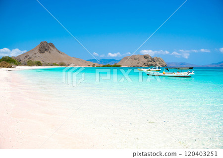 Spectacular view of Pink Beach in Komodo National Park, Indonesia Spectacular view of Pink Beach in Komodo National Park, Indonesia 120403251