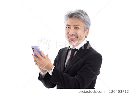 Businessmen using smartphones 120403712