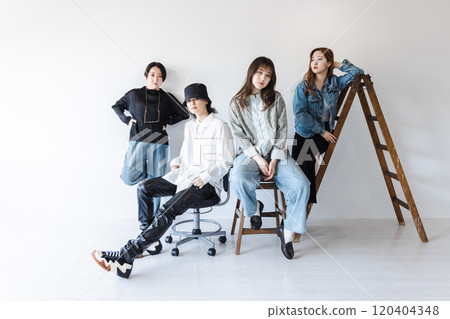 Generation Z male and female group Generation Z male and female group 120404348