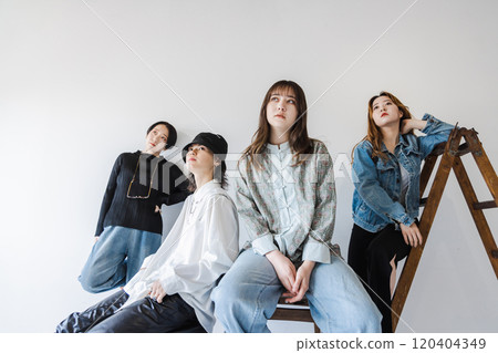 Generation Z male and female group Generation Z male and female group 120404349