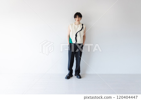 young man in quirky clothes 120404447