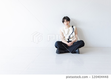 young man in quirky clothes 120404448