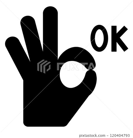Finger OK sign 120404793