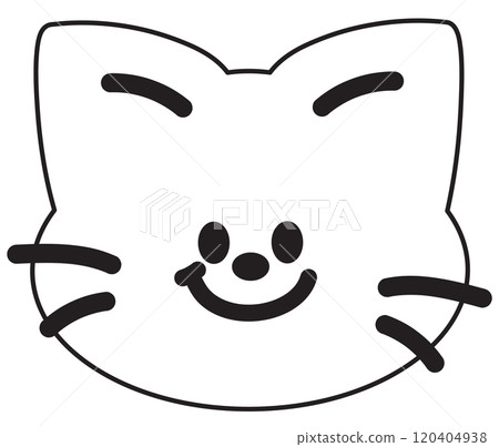 Outline of cat for kid colouring book, art, painting, animal, tattoo, pet shop, vet, kitten cartoon, character, comic, mascot, patch, brooch, adopt pet, foster home, shelter, cat lover, meow, sketch 120404938