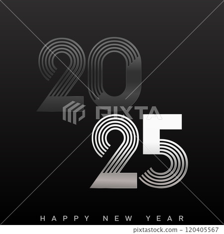 Elegant 2025 New Year Design. Luxurious New Year 2025 Greeting Vector 120405567