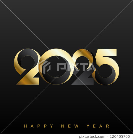 Elegant 2025 New Year Design. Luxurious New Year 2025 Greeting Vector 120405700
