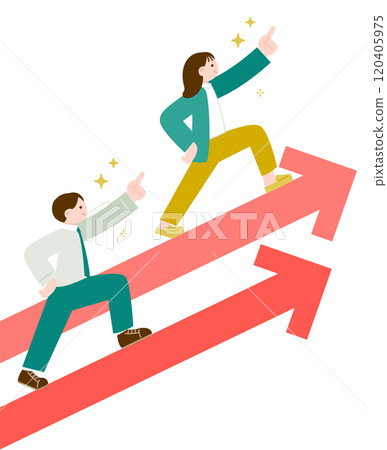 象徵成功和成長的商人插畫 120405975