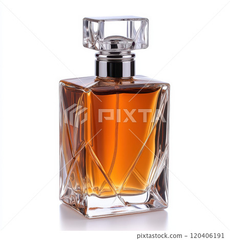 decorative glass perfume bottle with ornate stopper, showcasing rich amber liquid. This elegant piece adds touch of luxury to any vanity or collection decorative glass perfume bottle with ornate stopper, showcasing rich amber liquid. This elegant piece adds touch of luxury to any vanity or collection 120406191