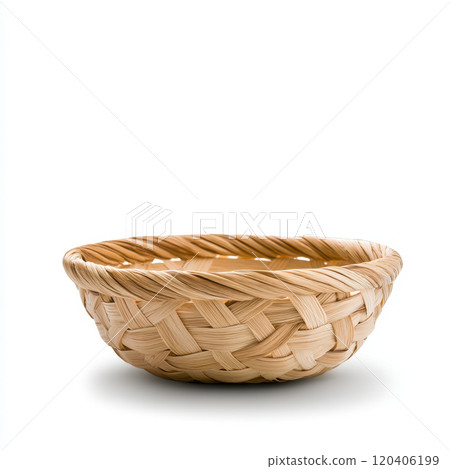 decorative handwoven basket with natural texture, perfect for storage or display. Its intricate design adds rustic charm to any space 120406199