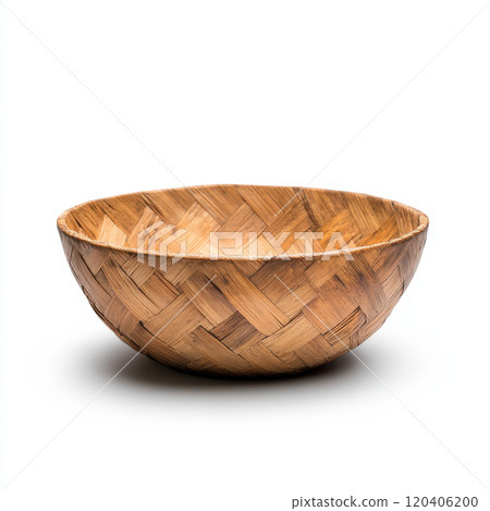 Handwoven decorative basket with natural texture, showcasing intricate patterns and warm, earthy tone. Perfect for home decor or storage solutions 120406200