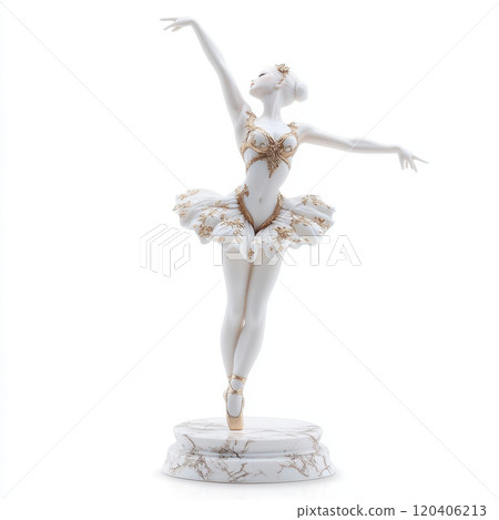 decorative porcelain figurine of ballerina in elegant pose, showcasing intricate details and graceful design. This art piece captures beauty of ballet decorative porcelain figurine of ballerina in elegant pose, showcasing intricate details and graceful design. This art piece captures beauty of ballet 120406213