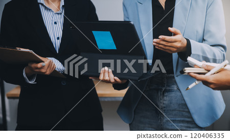 Fund managers team consultation and discuss about analysis Investment stock market at office Fund managers team consultation and discuss about analysis Investment stock market at office 120406335