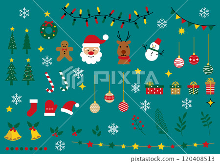 可愛的聖誕節插畫素材 120408513