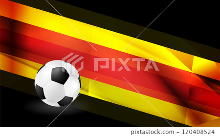 Concept flag of Spain with soccer ball 120408524