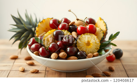 fresh fruits in bowl 120408617