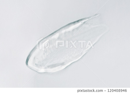 Transparent gel texture on a white background. 120408946