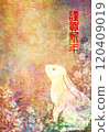 New Year's card Rabbit Happy New Year 120409019