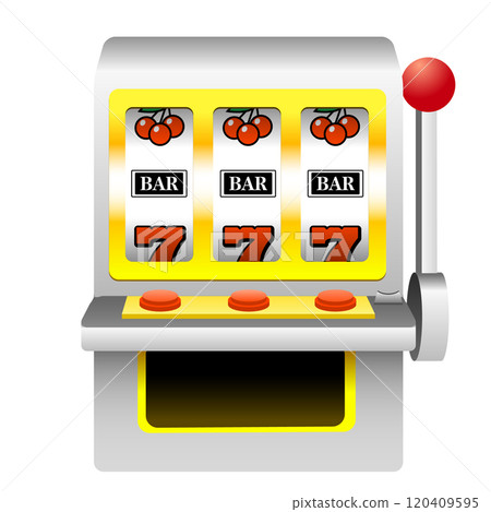 Slot machine illustration with texture BAR alignment 120409595