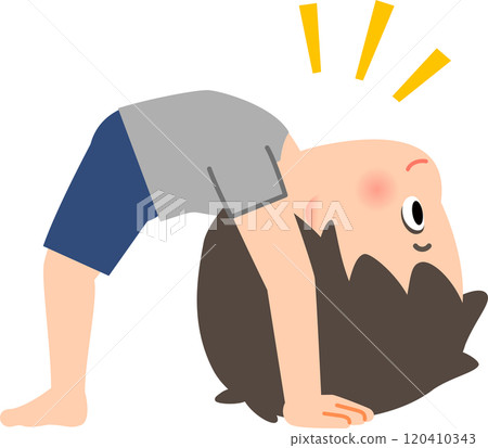 一名身穿訓練服的男子正在擺橋姿勢 一名身穿訓練服的男子正在擺橋姿勢 120410343