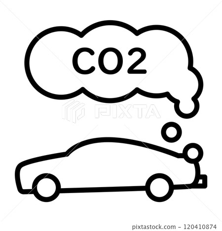 Car exhaust icon. 120410874