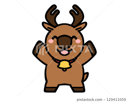 Cute reindeer illustration material Cute reindeer illustration material 120411050