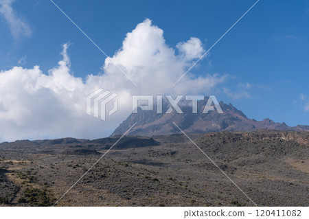 Mawenzi peak seen during climb of Mount Kilimanjaro in Tanzania Mawenzi peak seen during climb of Mount Kilimanjaro in Tanzania 120411082