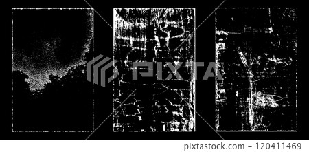 Black and white grunge. Distress overlay texture. Abstract surface dust and rough dirty wall background concept. Distress illustration simply place over object to create grunge effect. Vector EPS10. 120411469