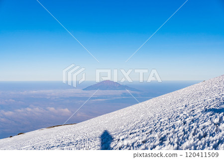 The summit of Kibo peak on Mount Kilimanjaro in Tanzania The summit of Kibo peak on Mount Kilimanjaro in Tanzania 120411509