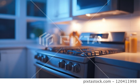 Sleek Modern Stove in a Minimalist Kitchen 120411998