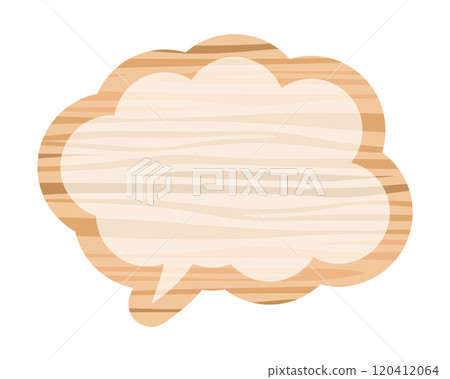 Wood-like speech bubble material 120412064