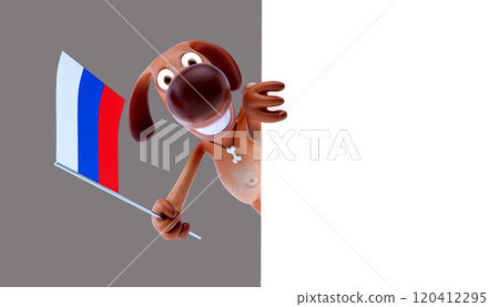 Fun 3D cartoon character illustration 120412295