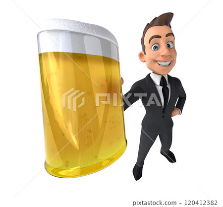 Fun 3D cartoon character 120412382