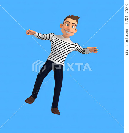 Fun 3D cartoon character 120412528