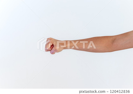 向前伸出拳頭 向前伸出拳頭 120412836