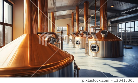 Boiler tanks in brewery factor 120413303