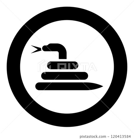 Twisted snake icon in circle round black color vector illustration image solid outline style Twisted snake icon in circle round black color vector illustration image solid outline style 120413584