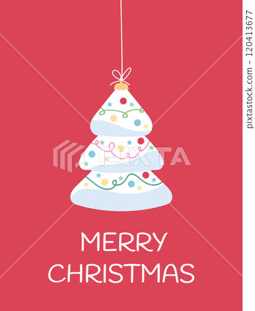 Christmas or New Year decoration with Christmas tree. Vector illustration Christmas or New Year decoration with Christmas tree. Vector illustration 120413677