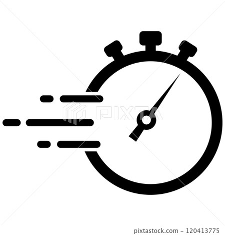 Fast time icon. Quick time symbol. Speed time logo. Fast delivery sign. flat style. Fast time icon. Quick time symbol. Speed time logo. Fast delivery sign. flat style. 120413775