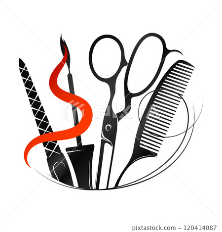 Hair and nail care symbol Hair and nail care symbol 120414087