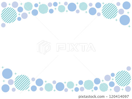 Polka dot glitter frame blue 120414097