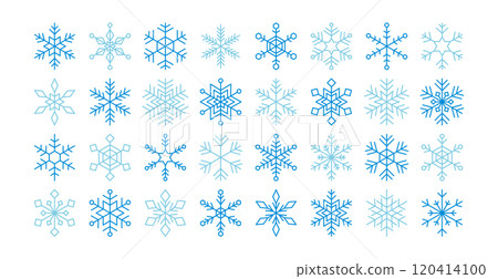 Snowflake icon set light blue simple Snowflake icon set light blue simple 120414100