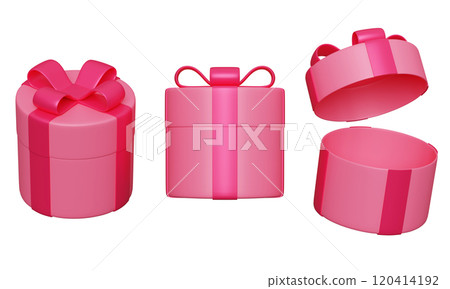pink cylindrical box 3D graphic 120414192