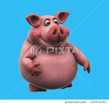 Fun 3D cartoon character illustration 120414202