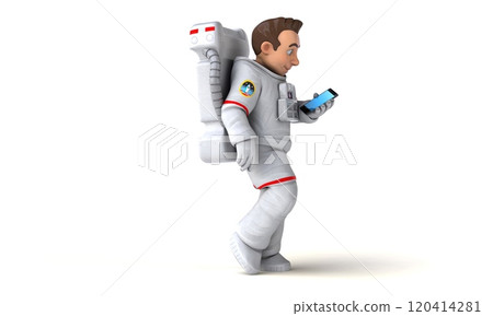 Fun 3D cartoon character illustration 120414281