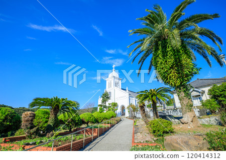 Catholic Oe Church in early autumn, Amakusa City, Kumamoto Prefecture 120414312