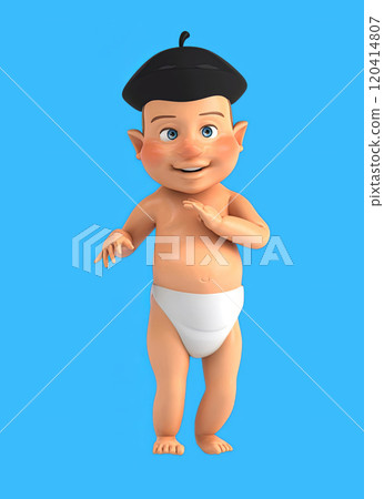 Fun 3D cartoon character 120414807