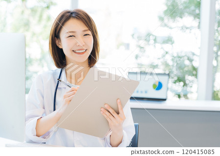A female doctor who consults 120415085