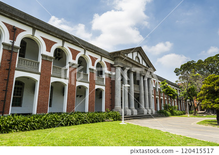 Industrial Design Bldg (Dacheng Hall) in the National Cheng Kung University, Tainan, Taiwan, It was the Former Japanese Army Infantry Second Regiment Dormitories. 120415517