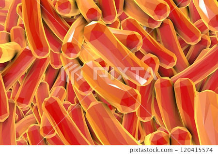 Low-polygonal illustration of bacteria Low-polygonal illustration of bacteria 120415574