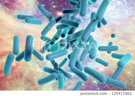 Rod shaped bacteria 120415862